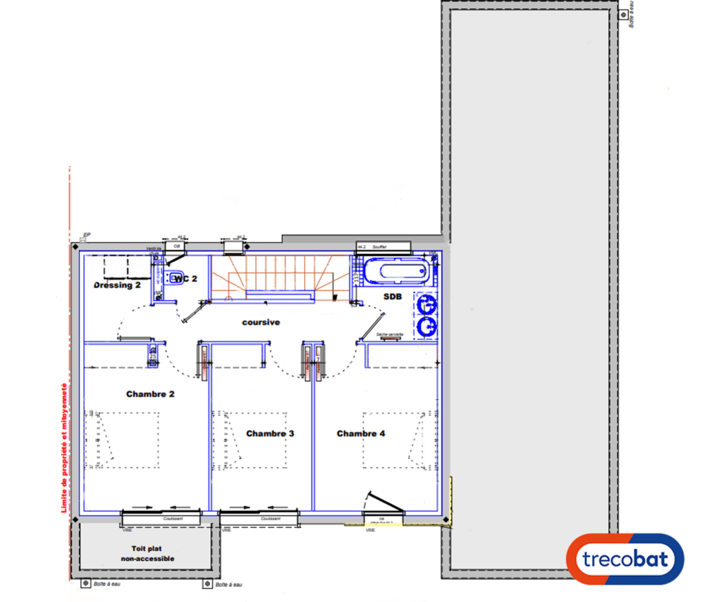 plan-étage-maison-trecobat-brest